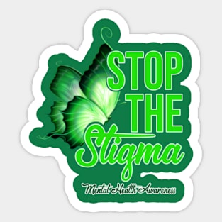 Stop The Stigma Butterfly Mental Health Awareness Sticker